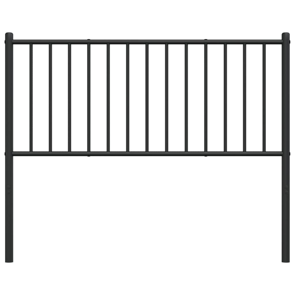 Metal Headboard Black 107 cm King Single