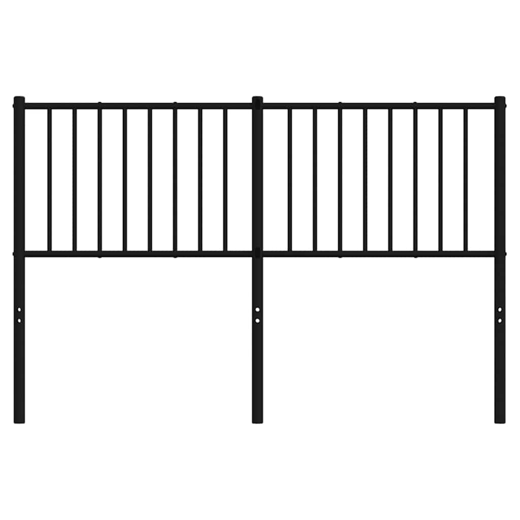 Metal Replace Headboard Black 135 cm