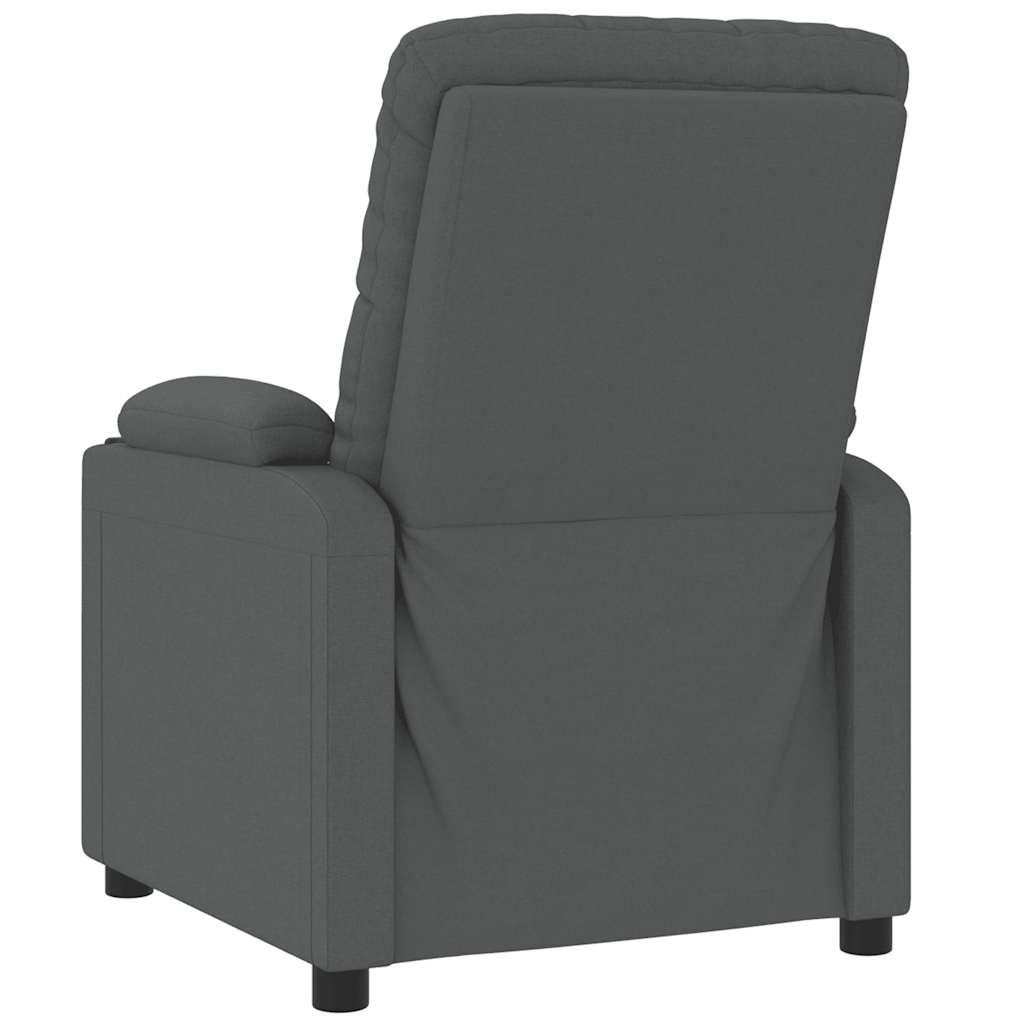 Recliner Chair Dark Grey Fabric