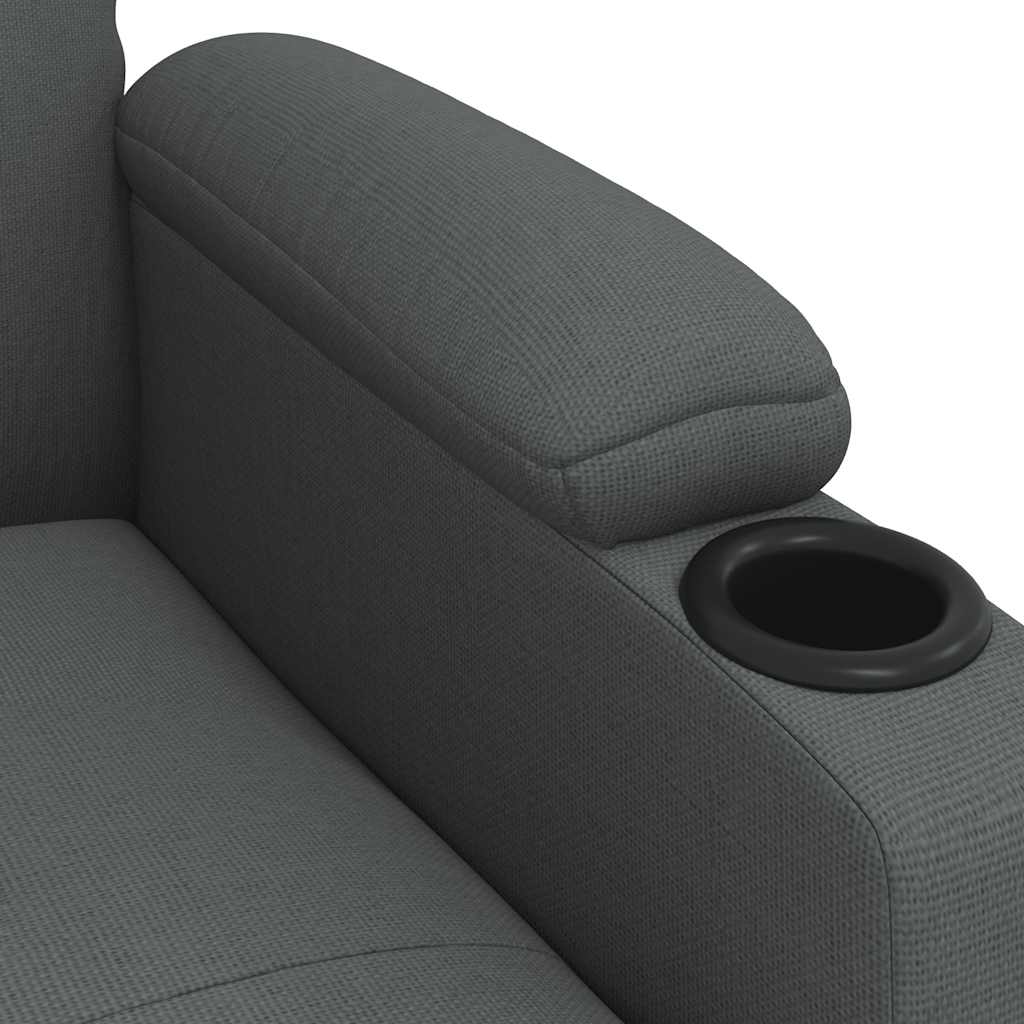 Recliner Chair Dark Grey Fabric