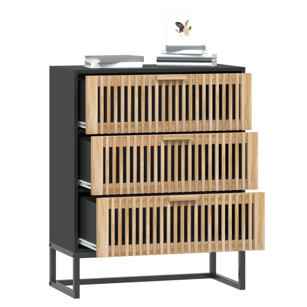 Sideboard Black 60x30x75 cm Engineered Wood