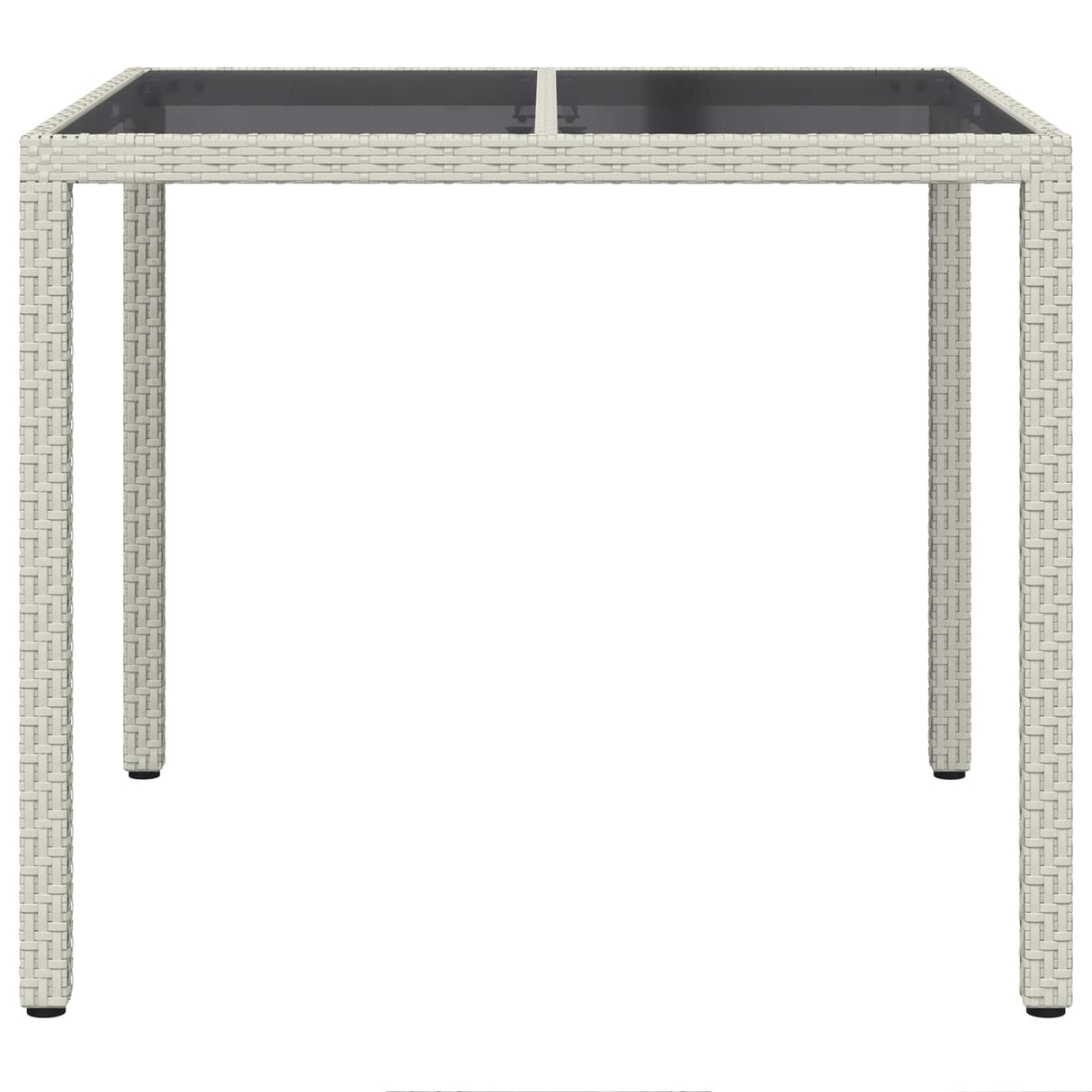 Garden Table White 90 x 90 x 75 cm Poly Rattan