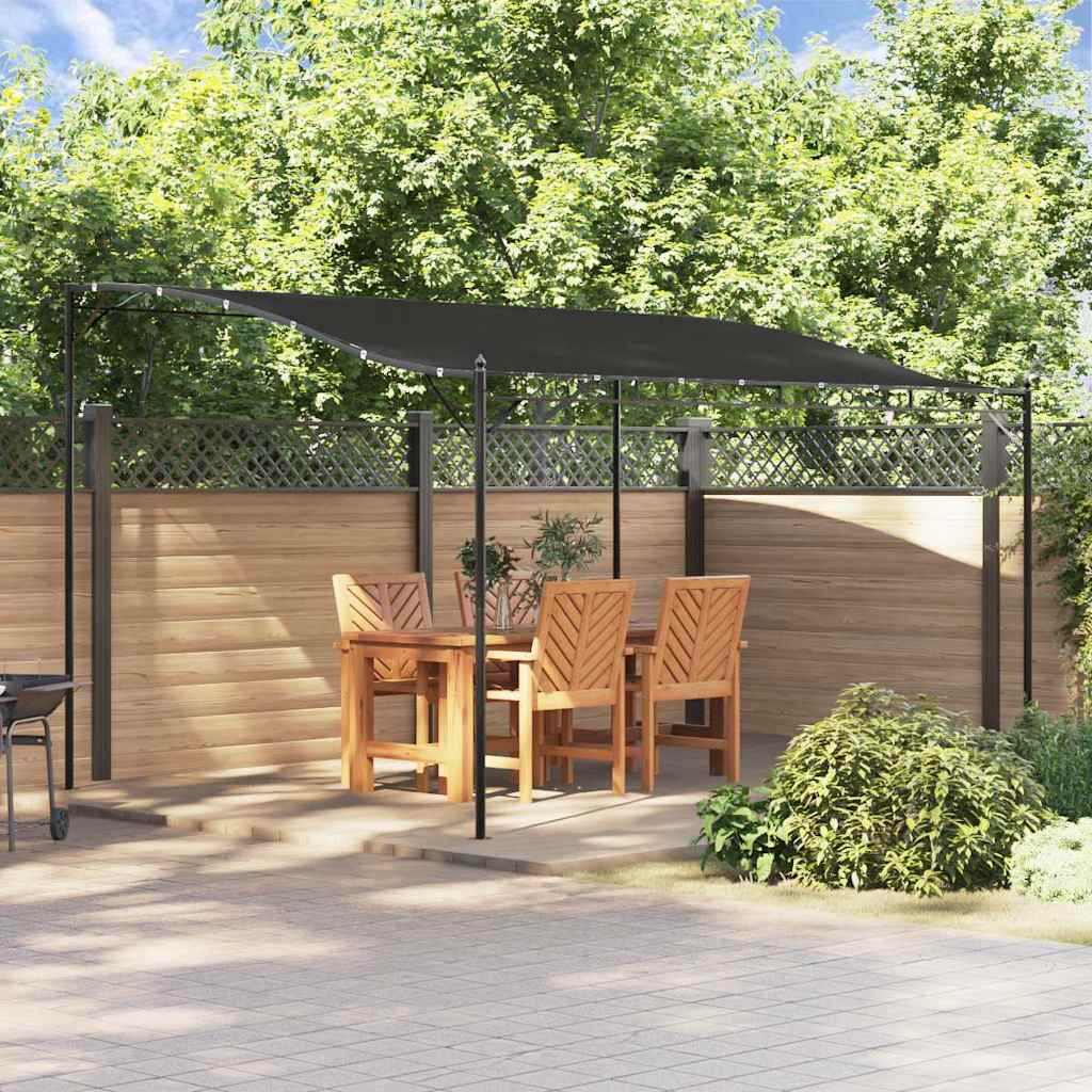 Canopy Anthracite 4x3 m 180 g/m² Fabric and Steel