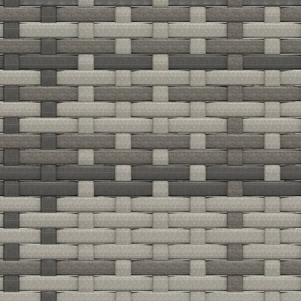 3 Piece Garden Lounge Set with Cushions Grey Poly Rattan