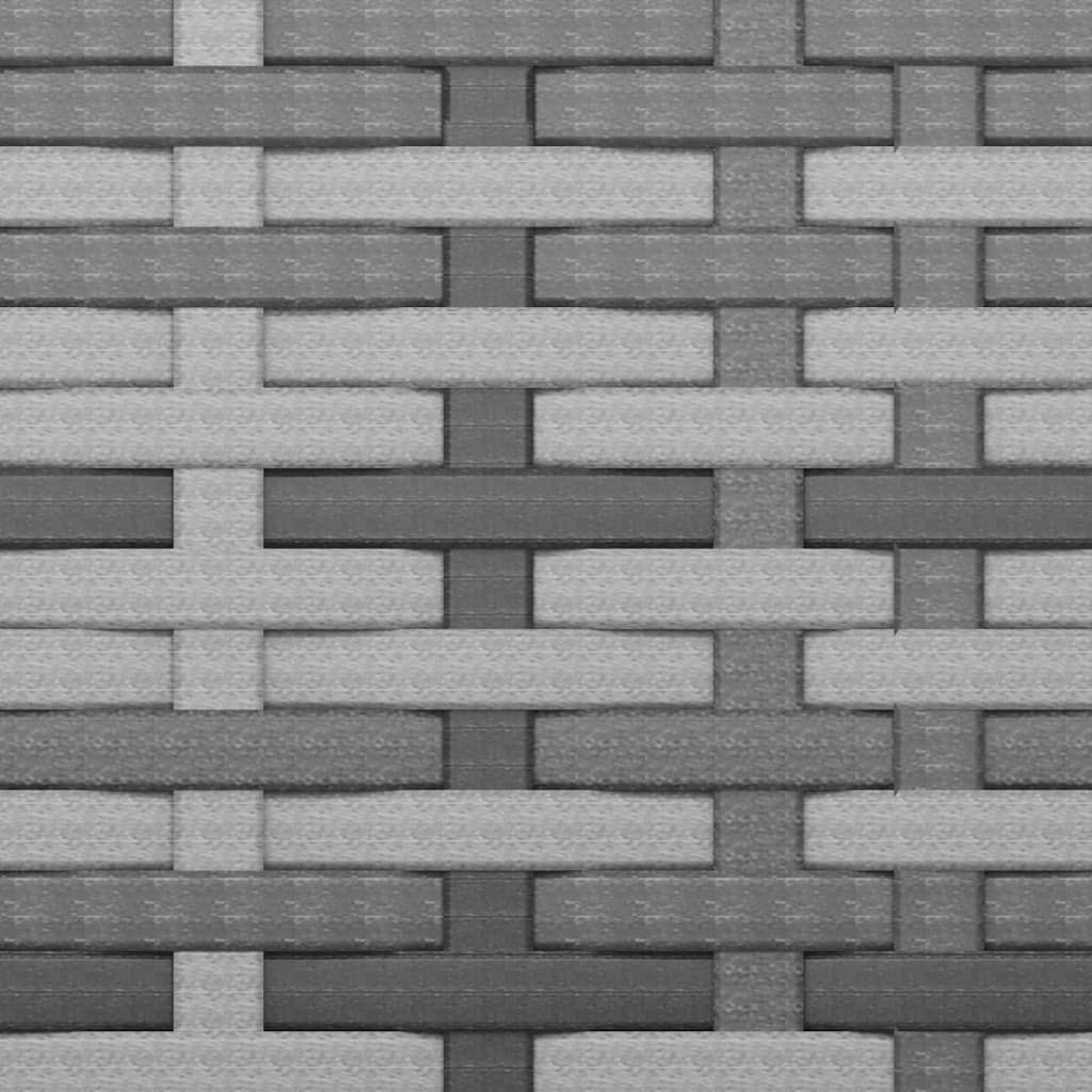 Garden Footstools with Cushions 4 pcs Grey Poly Rattan