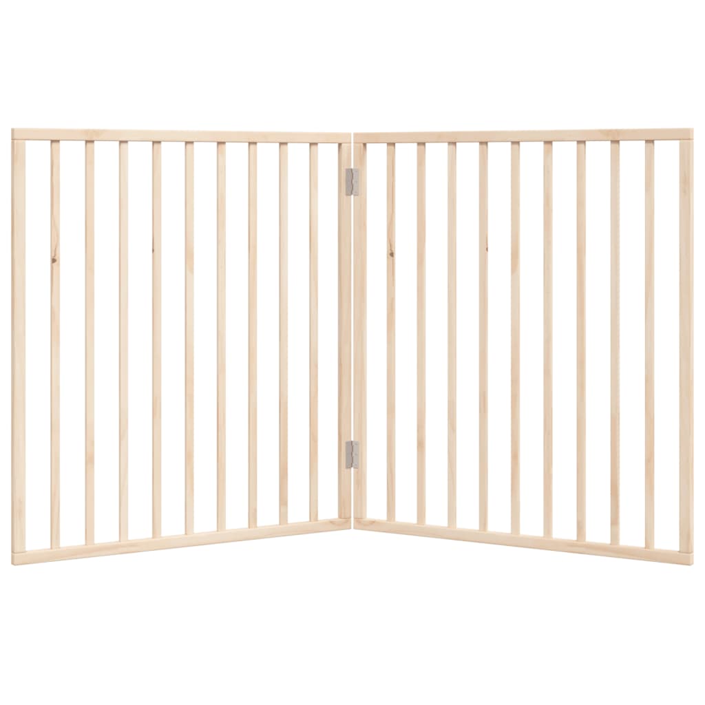 Dog Gate Foldable 2 Panels 160 cm Poplar Wood