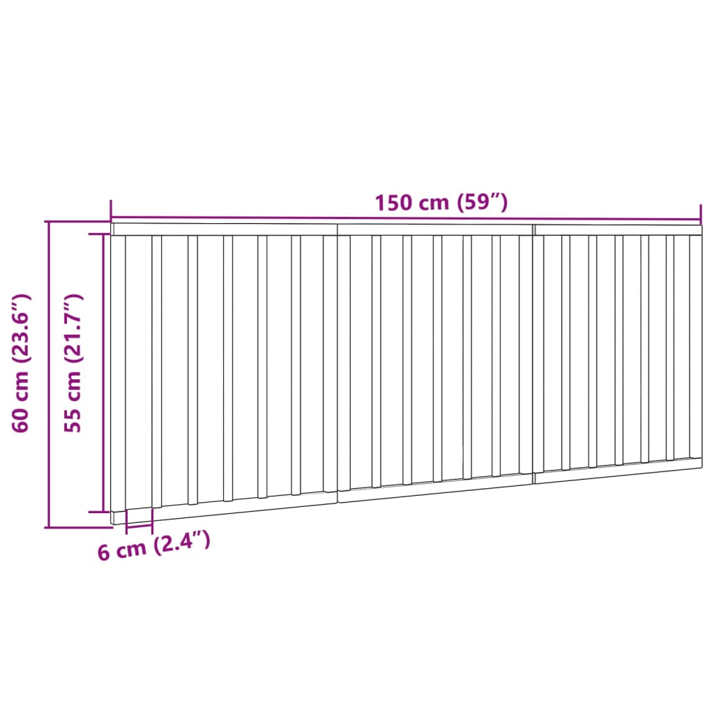 Dog Gate Foldable 3 Panels White 150 cm Poplar Wood