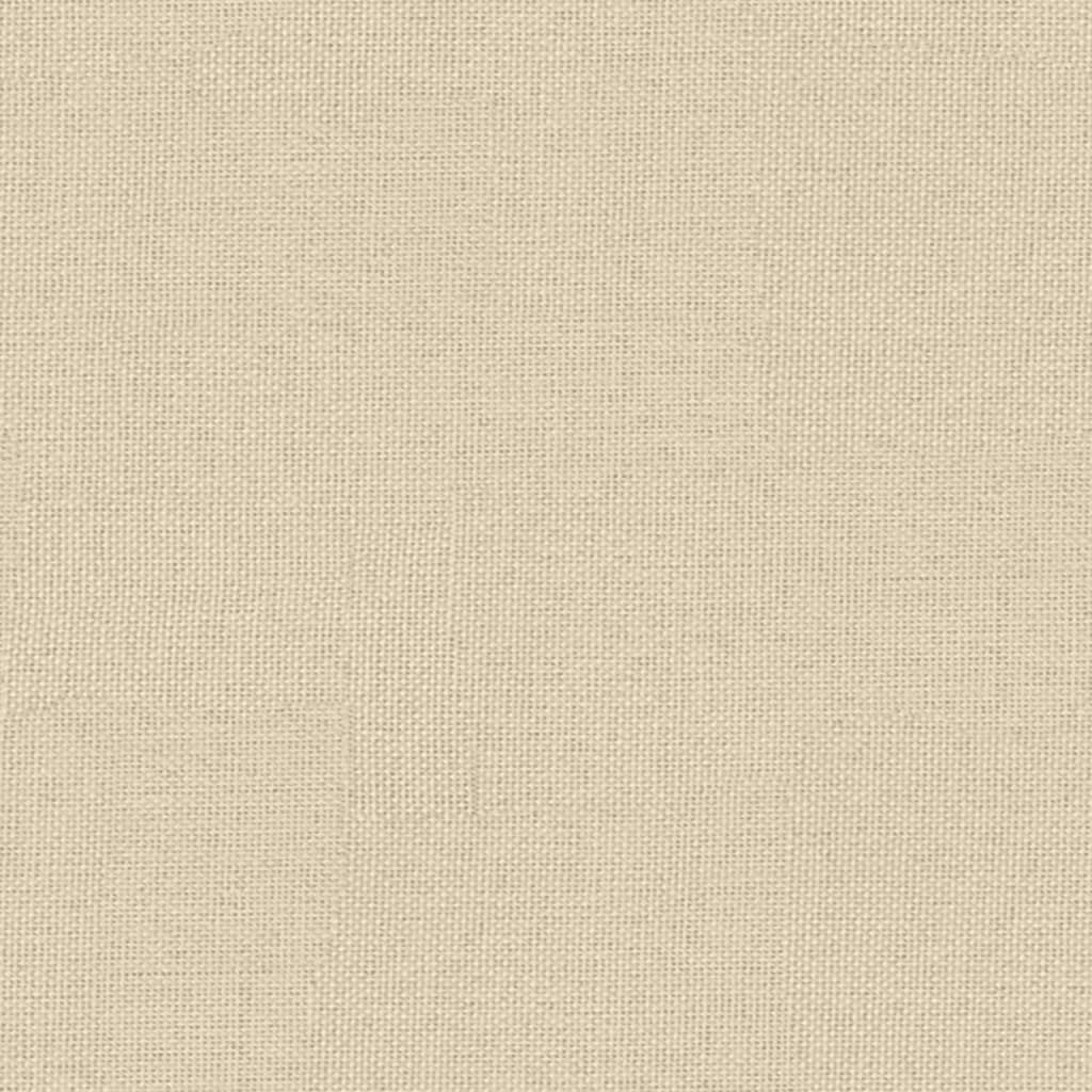 Sofa Bed with Armrests Cream Fabric