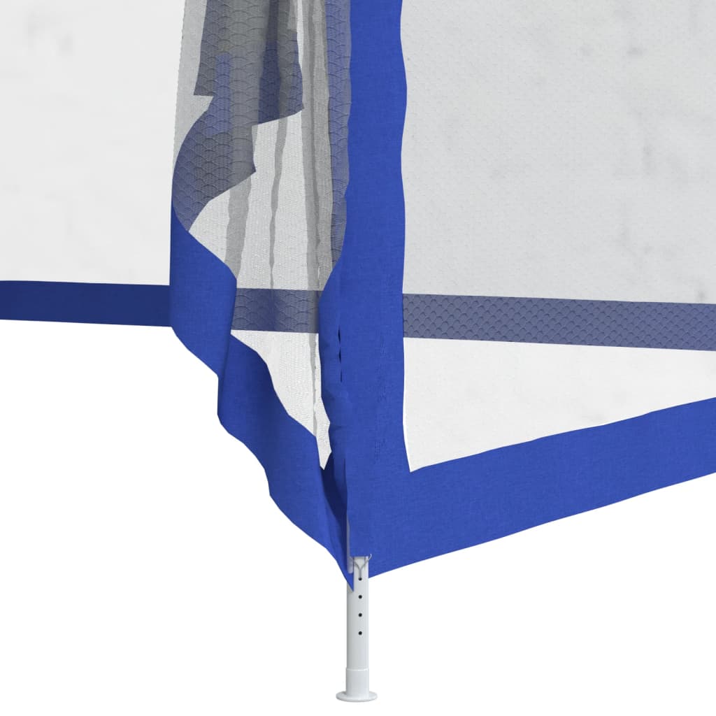 Gazebo with Double Roof Blue 3x3x2.68 m Fabric