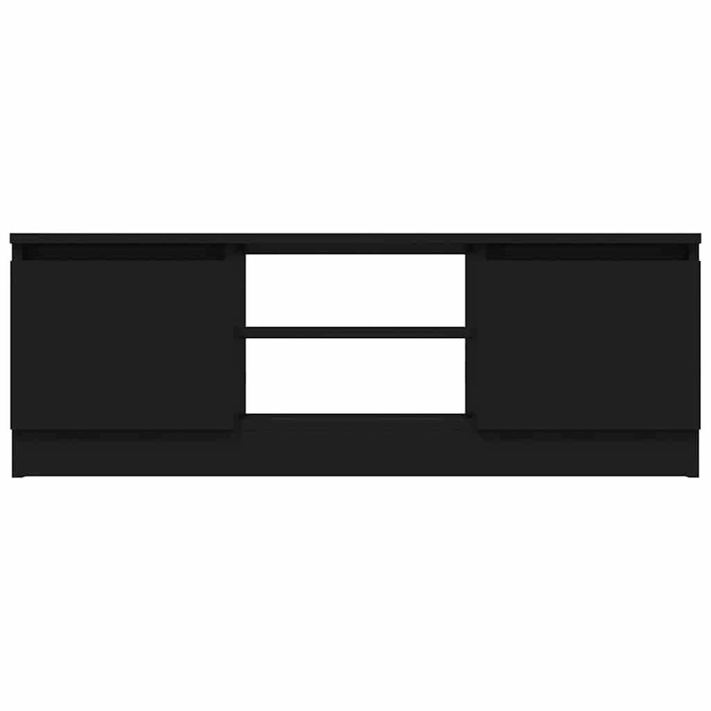 TV Cabinet with Door Black 102x30x36 cm