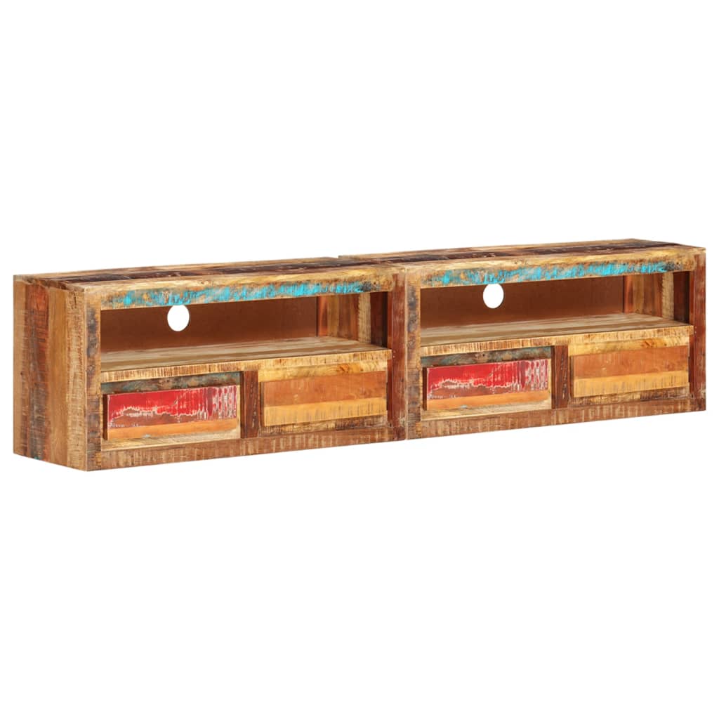 TV Cabinets 2 pcs 88x30x40 cm Solid Wood Reclaimed