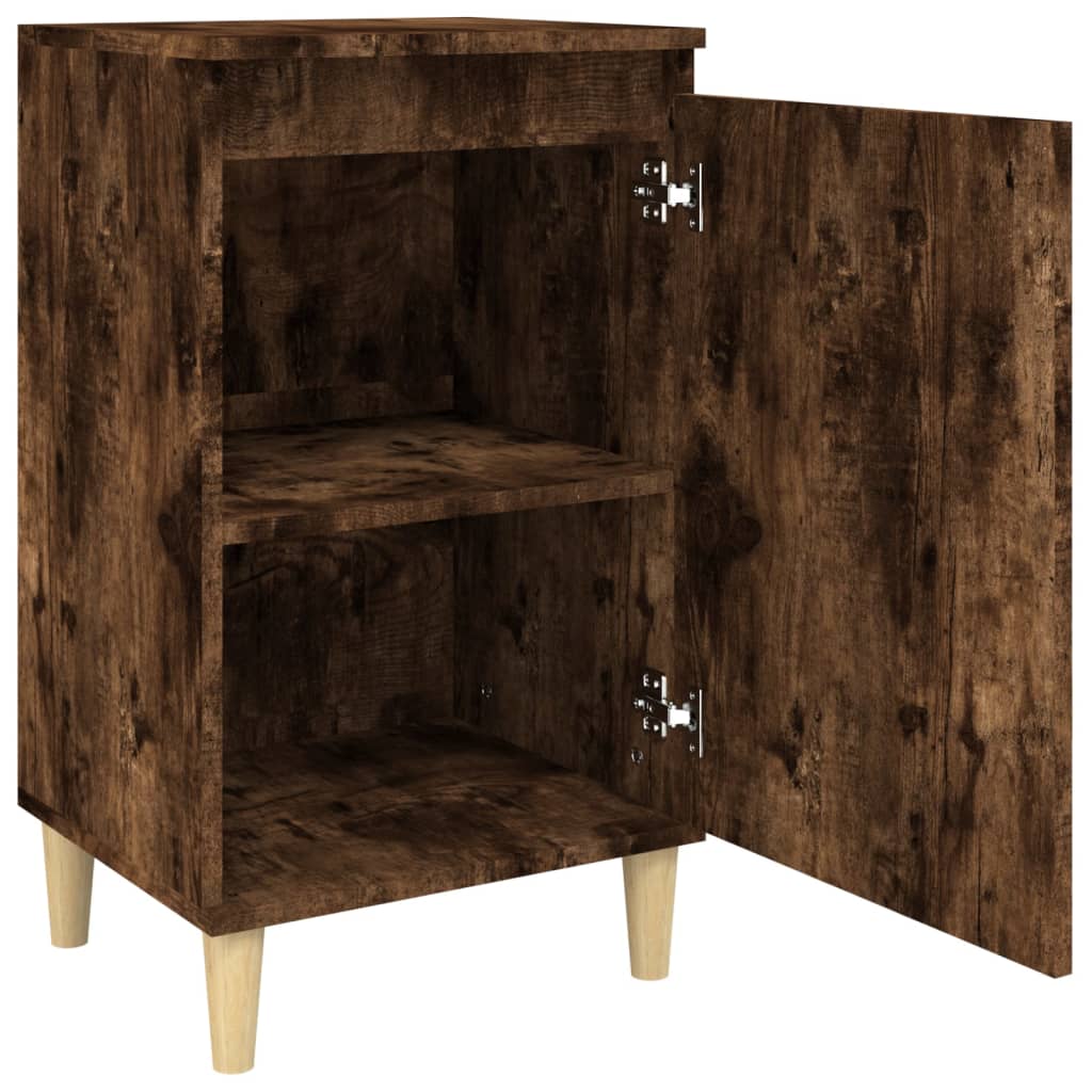 Bedside Cabinet Smoked Oak 40x35x70 cm Engineered Wood