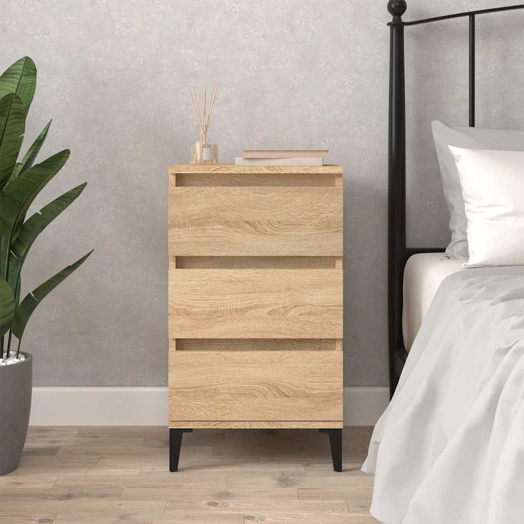 Bedside Cabinet Sonoma Oak 40x35x70 cm Engineered Wood