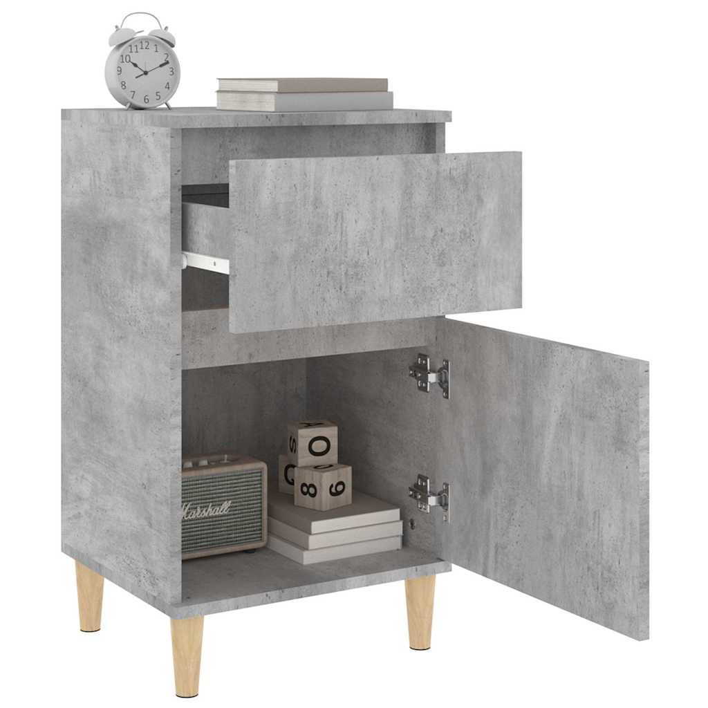 Bedside Cabinet Concrete Grey 40x35x70 cm