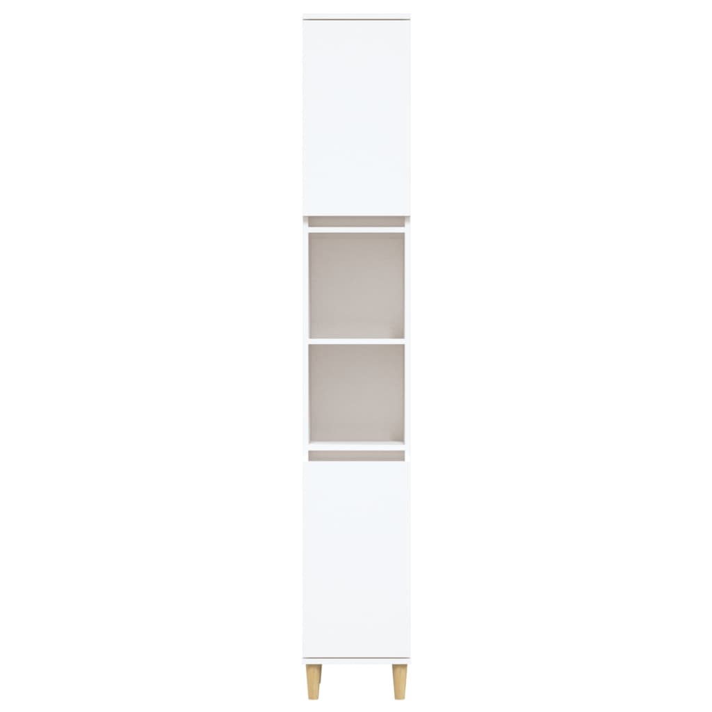 Bathroom Cabinet White 30x30x190 cm Engineered Wood