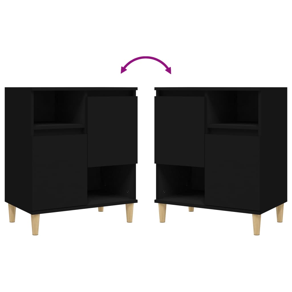 Sideboard Black 60x35x70 cm Engineered Wood