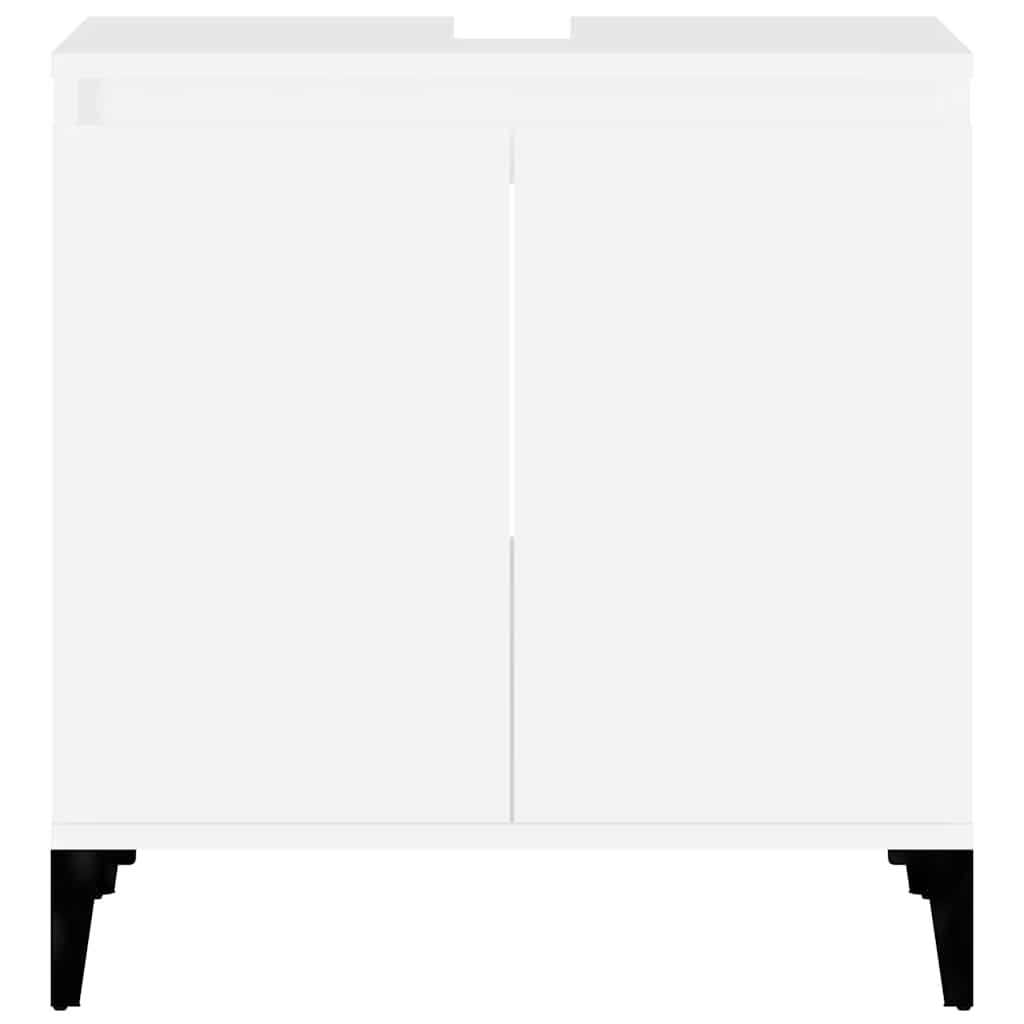 Sink Cabinet White 58x33x60 cm Engineered Wood