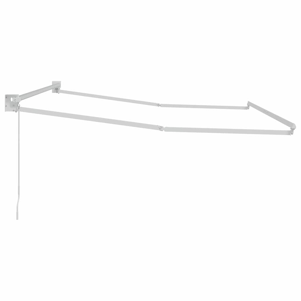 Retractable Awning Frame Manual White 300 x 250 cm Aluminium