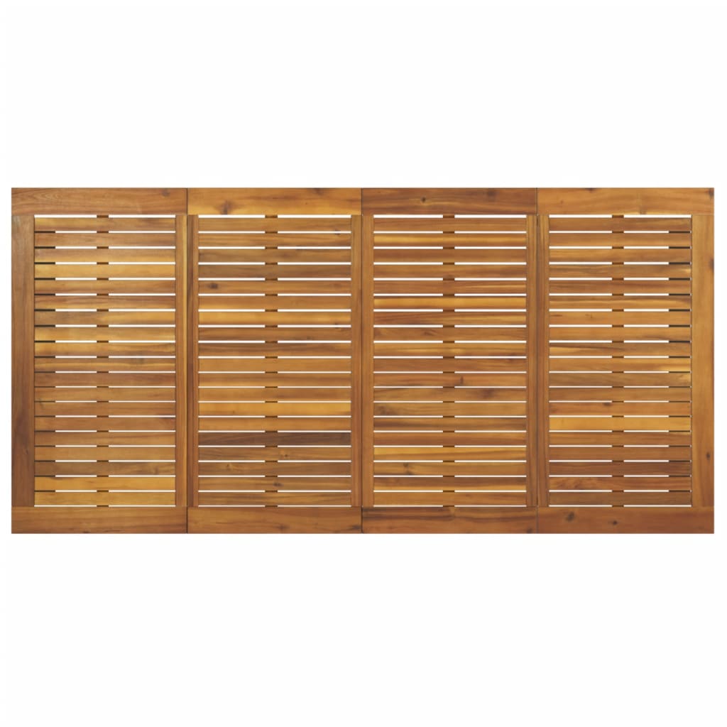 Garden Table with U-shaped Legs 200x90x75 cm Solid Wood Acacia