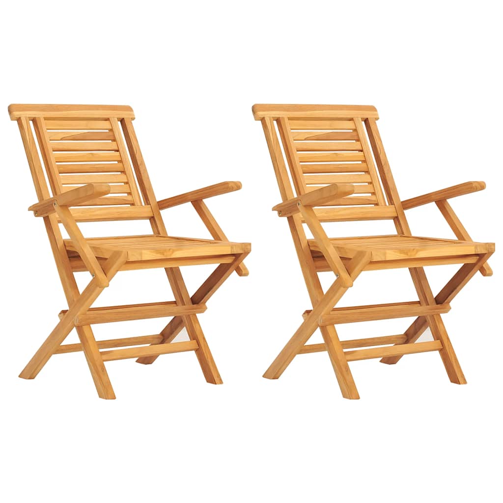 Folding Chairs 2 pcs 56x63x90 cm Solid Wood Teak