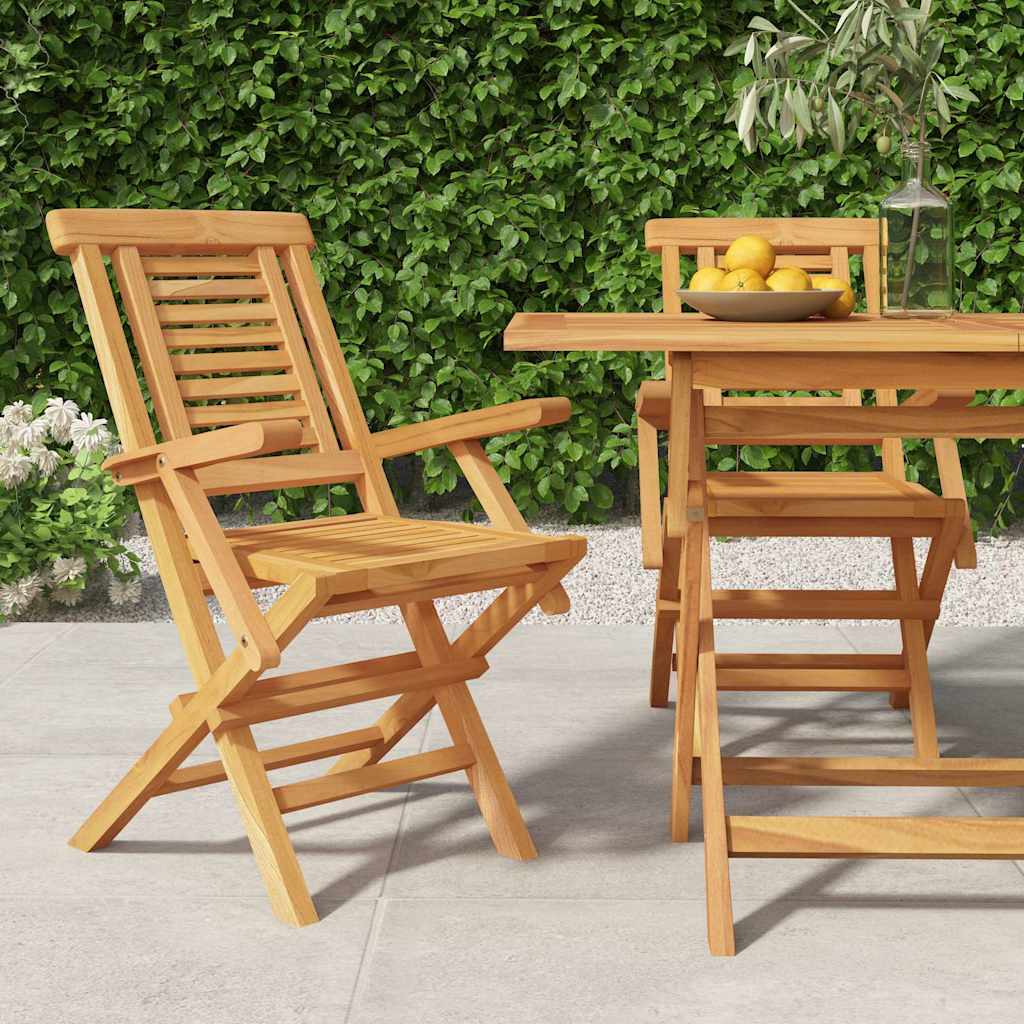 Folding Chairs 2 pcs 56x63x90 cm Solid Wood Teak