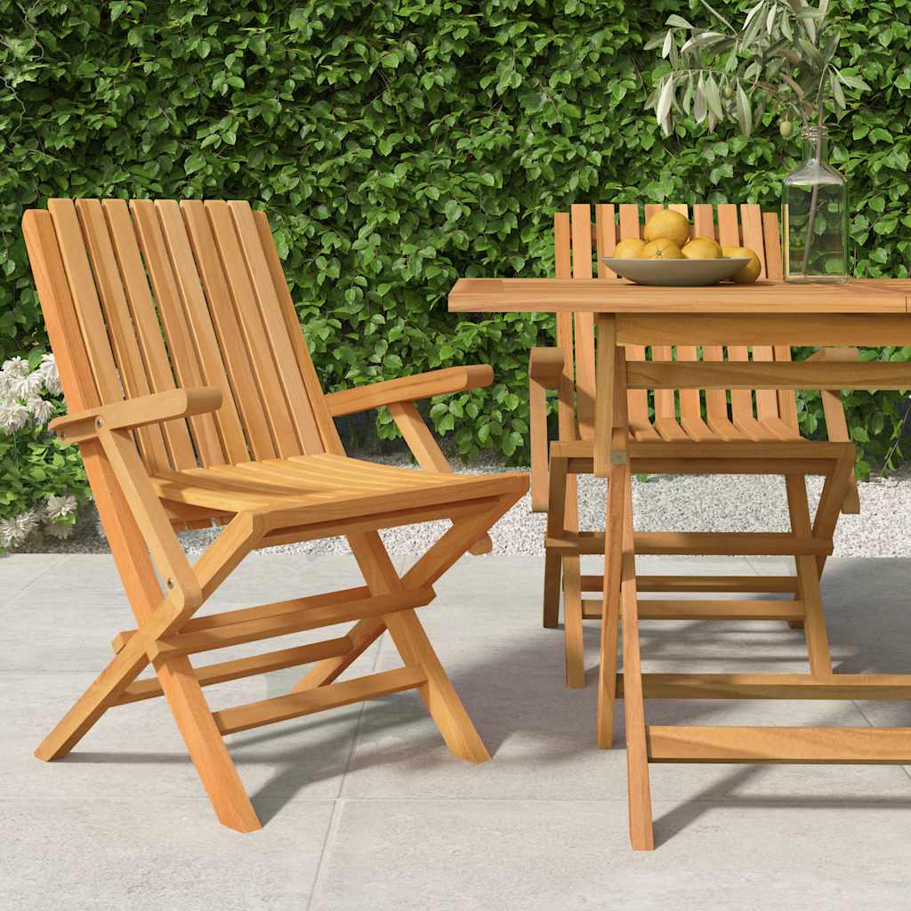 Folding Garden Chairs 2 pcs 61x67x90 cm Solid Wood Teak