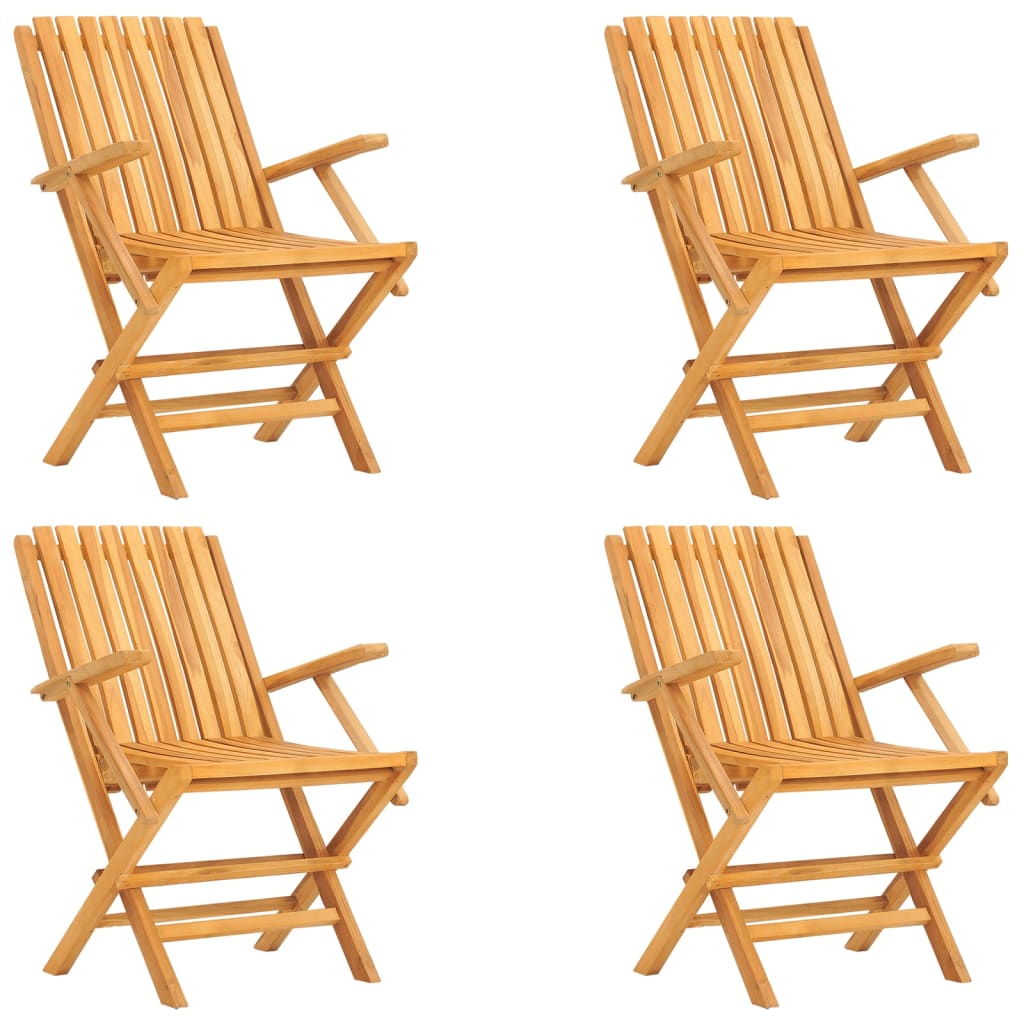 5 Piece Garden Dining Set Solid Wood Teak