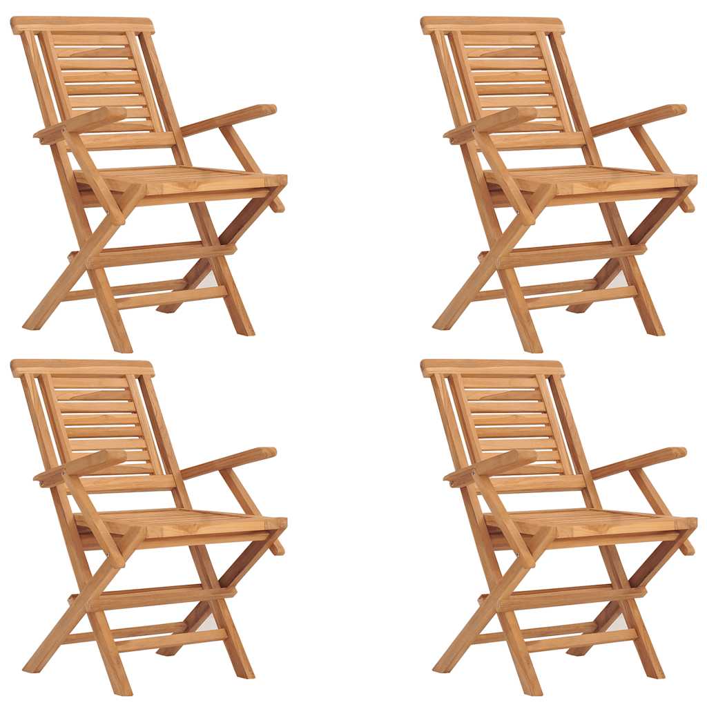 5 Piece Garden Dining Set Solid Wood Teak