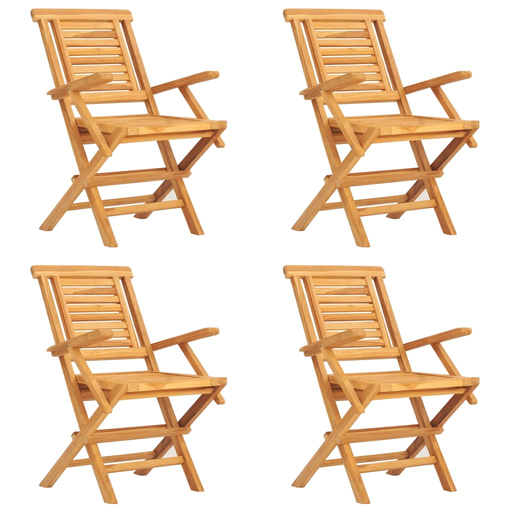 5 Piece Garden Dining Set Solid Wood Teak