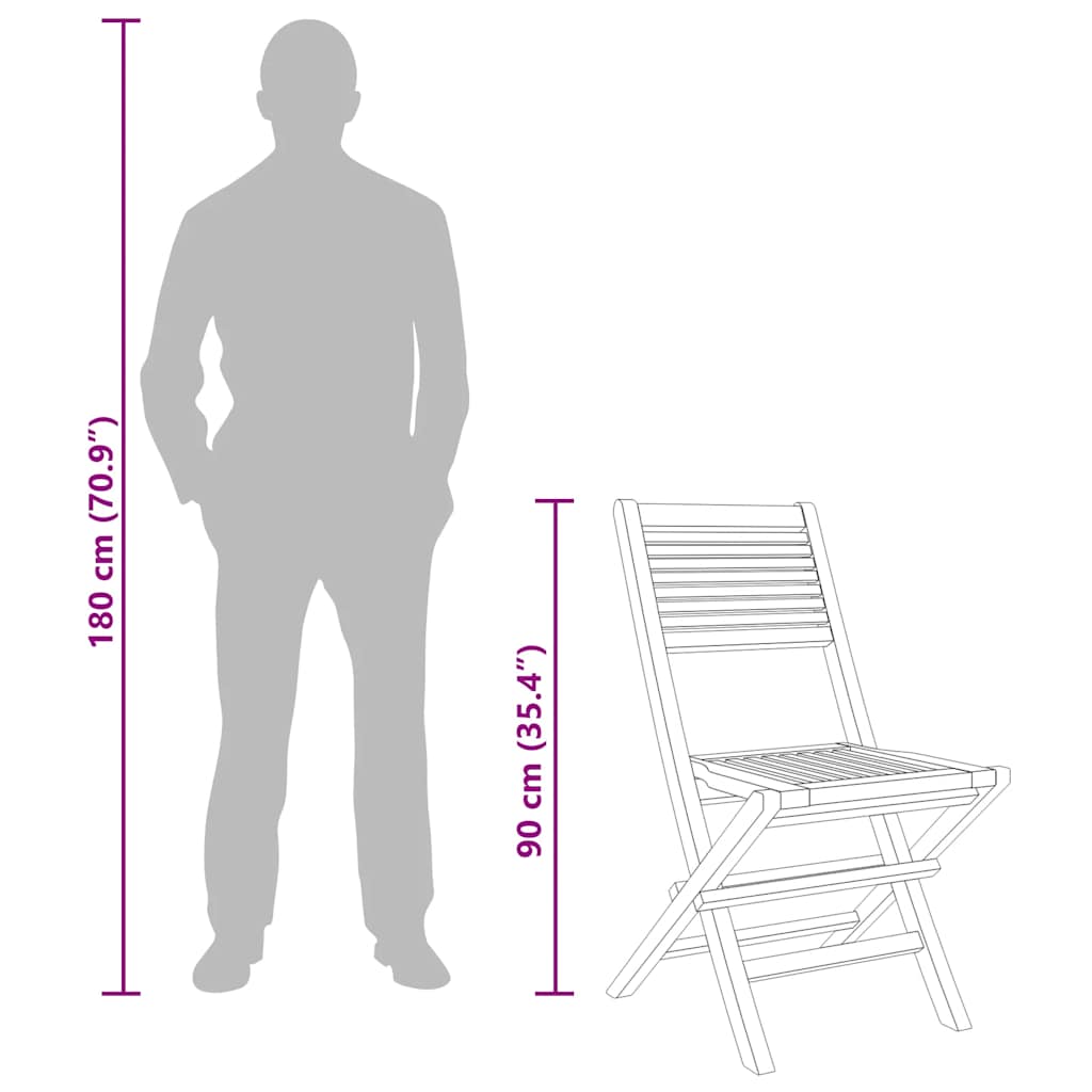 Folding Garden Chairs 6 pcs 47x62x90 cm Solid Wood Teak