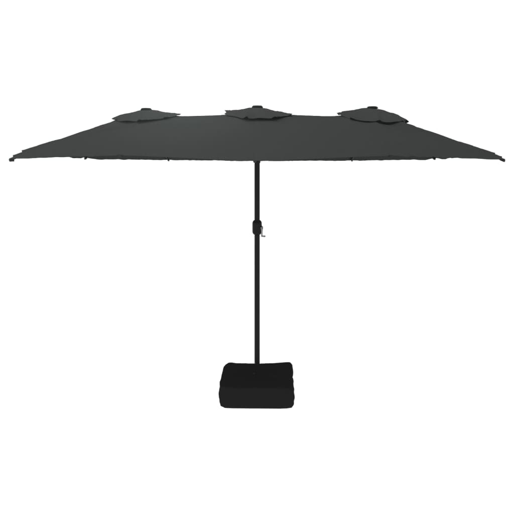 Double-Head Parasol Anthracite 449x265 cm