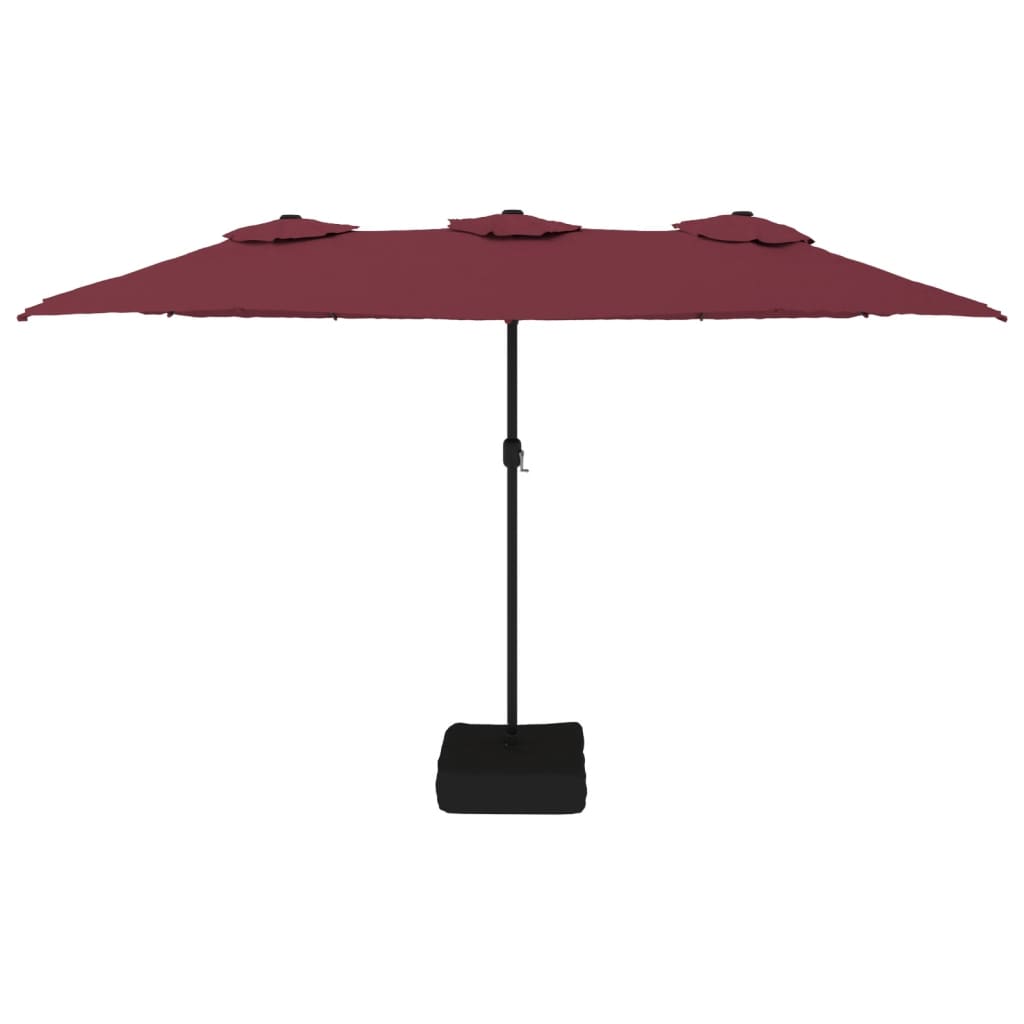 Double-Head Garden Parasol Bordeaux Red 449x265 cm