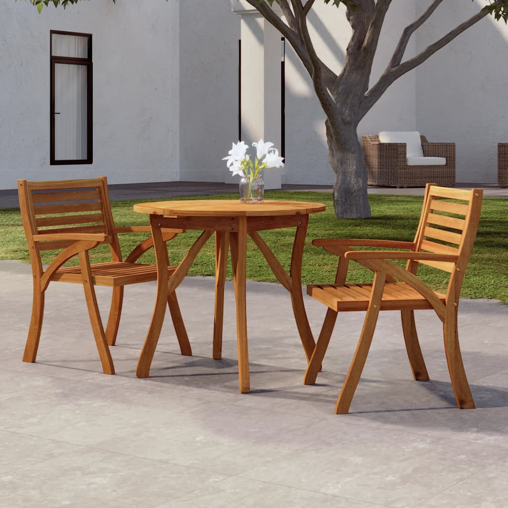 Garden Table ?85 cm Solid Wood Acacia