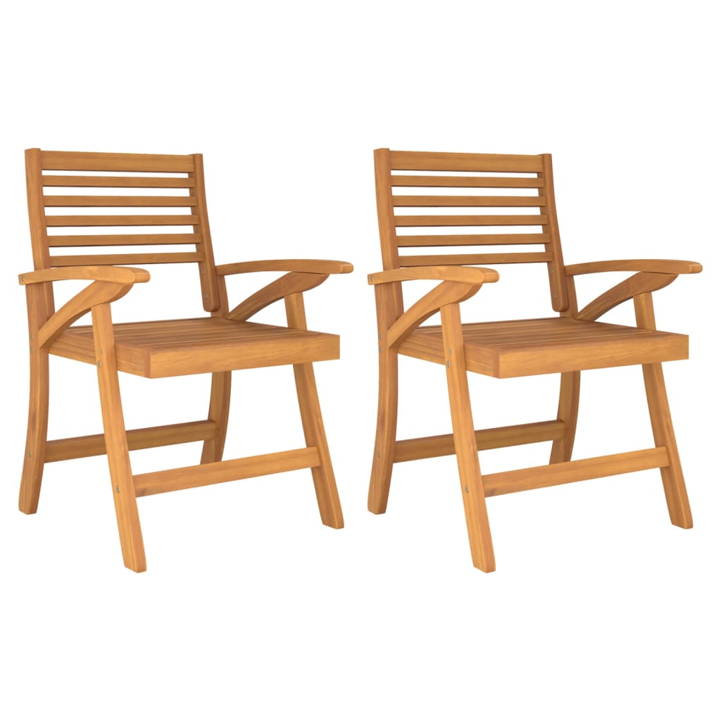 Garden Chairs 2 pcs 58x58x87 cm Solid Wood Acacia