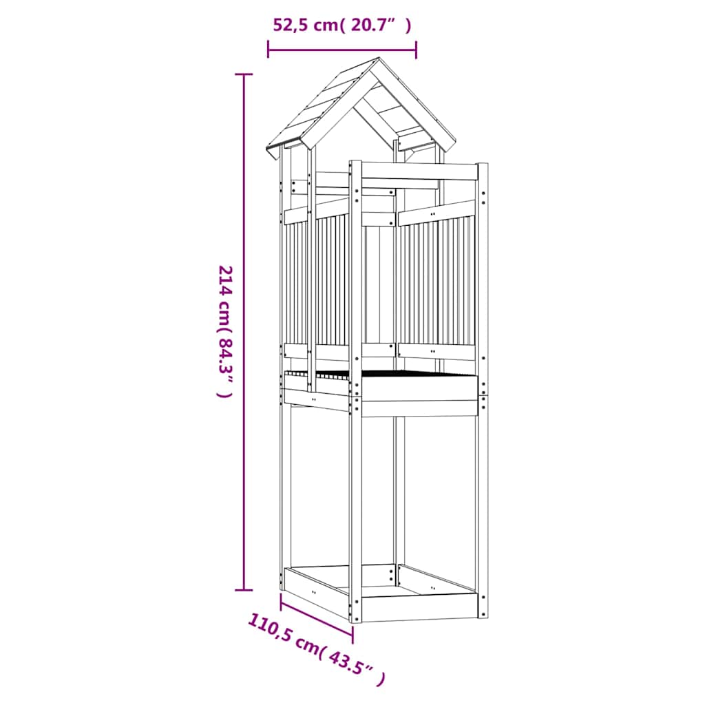 Play Tower 52.5x110.5x214 cm Solid Wood Pine