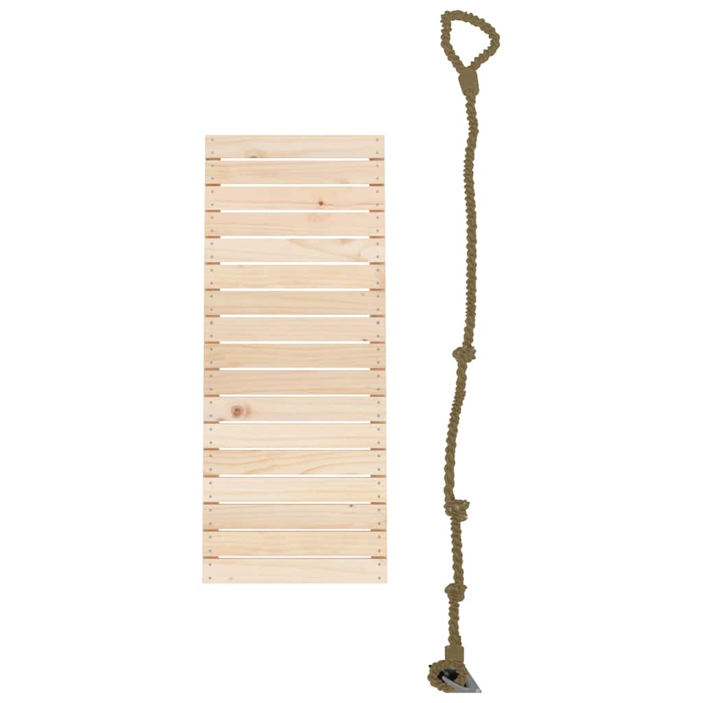 Play Climbing Wall with Rope 44.5x5x108 cm Solid Wood Pine