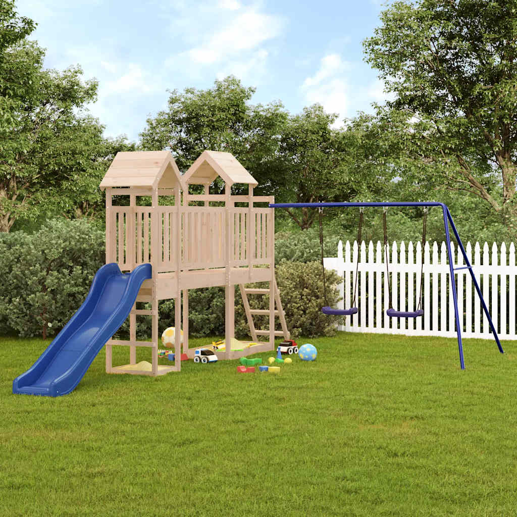 Slide and Swings for Playhouse Blue Polypropylene