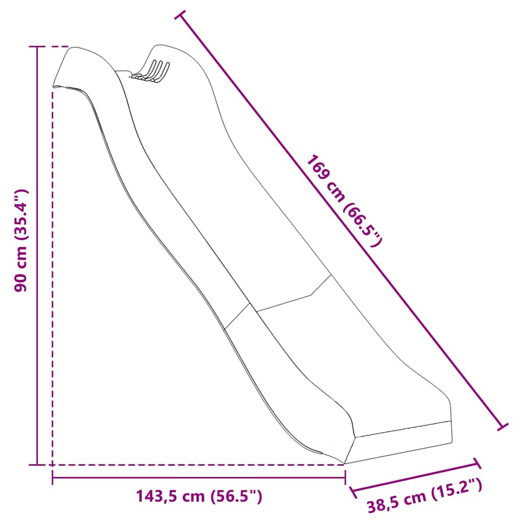 Slide and Swings for Playhouse Blue Polypropylene