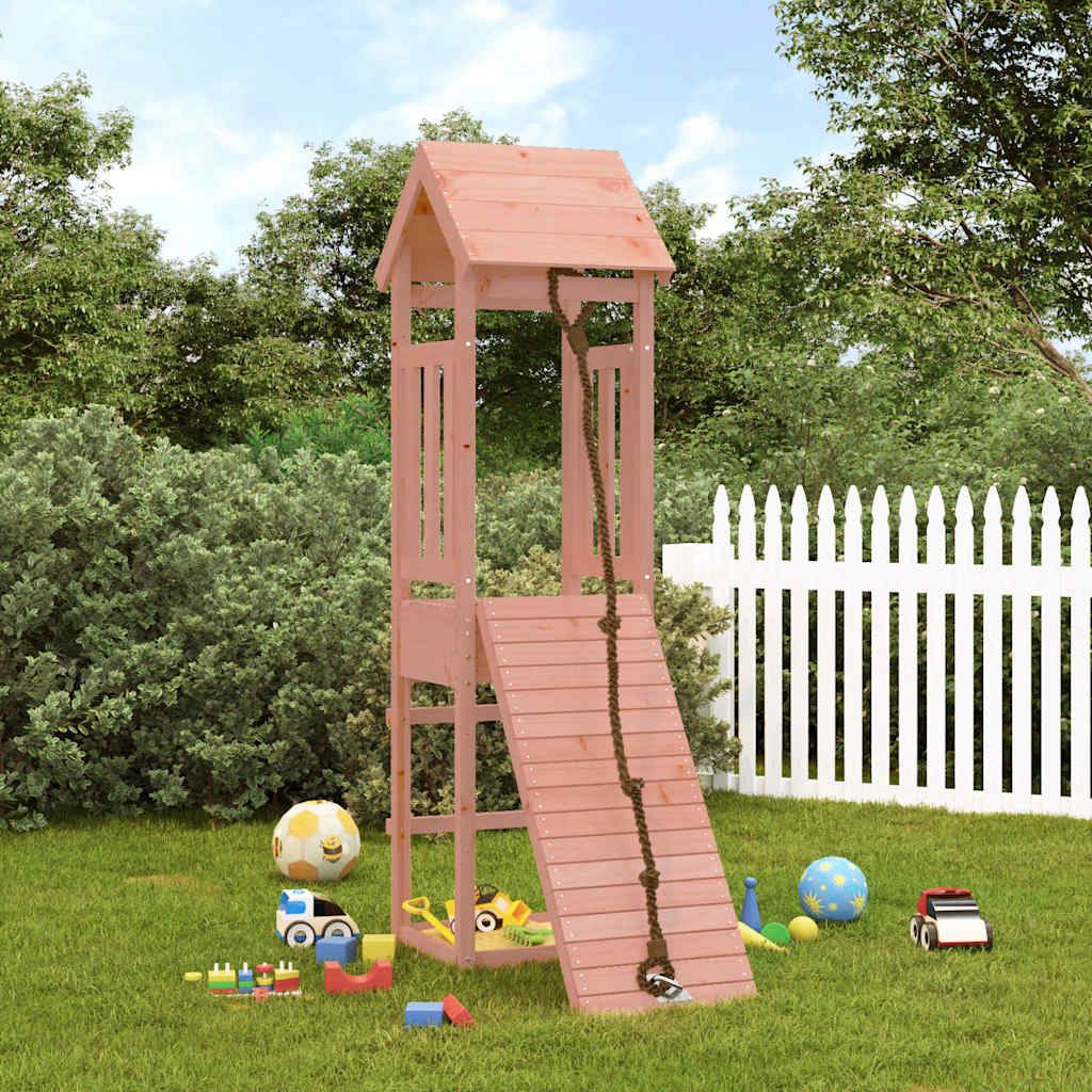 Playhouse With Climbing Wall Solid Wood Pine