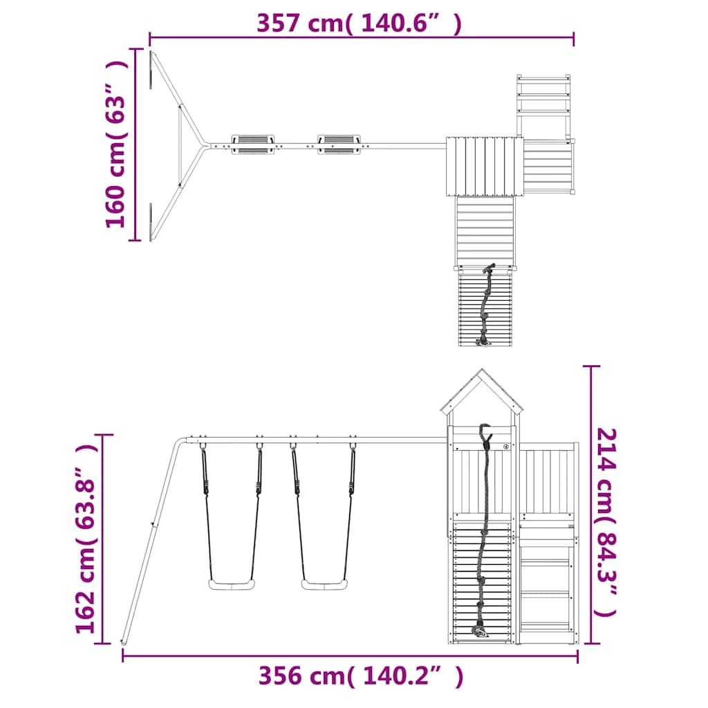 Outdoor Playset Impregnated Wood Pine