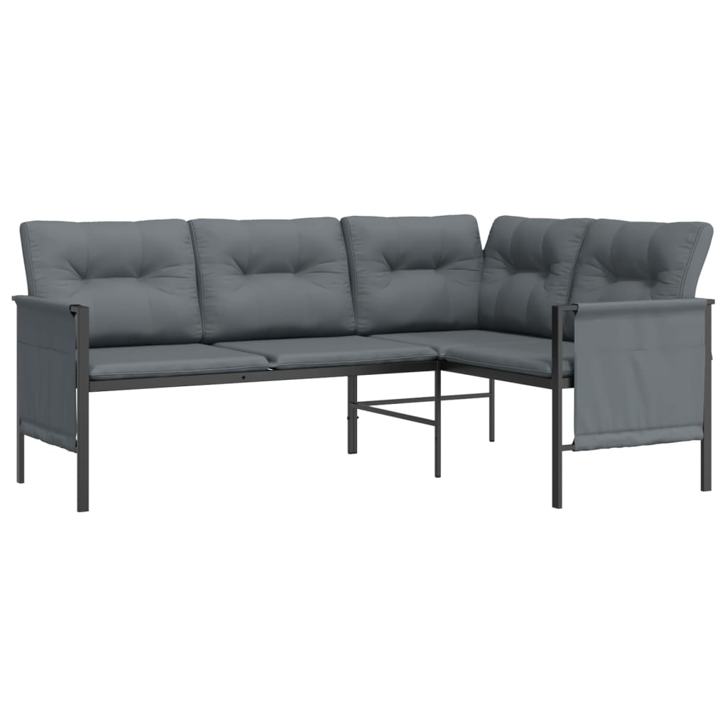 2 Piece Garden Lounge Set Anthracite Steel