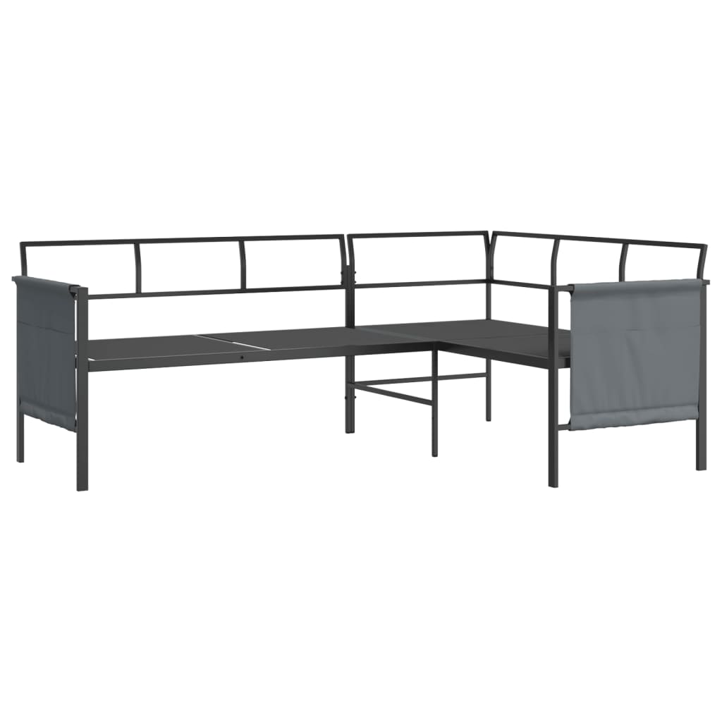 2 Piece Garden Lounge Set Anthracite Steel