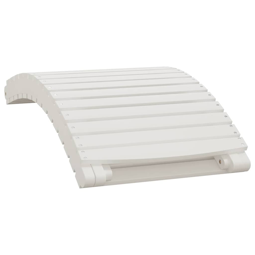 Sun Lounger White 184x55x64 cm Solid Wood Acacia