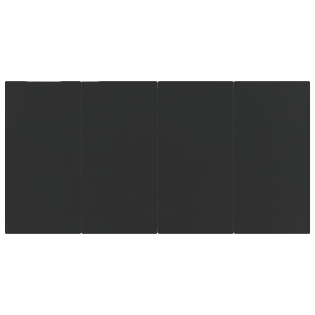 7 Piece Garden Dining Set Black Poly Rattan