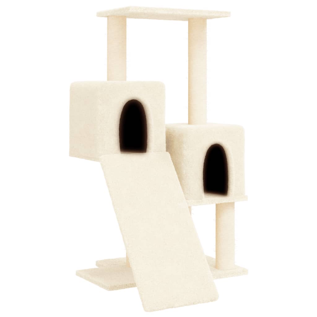 Cat Tree with Sisal Scratching Posts Cream 82 cm