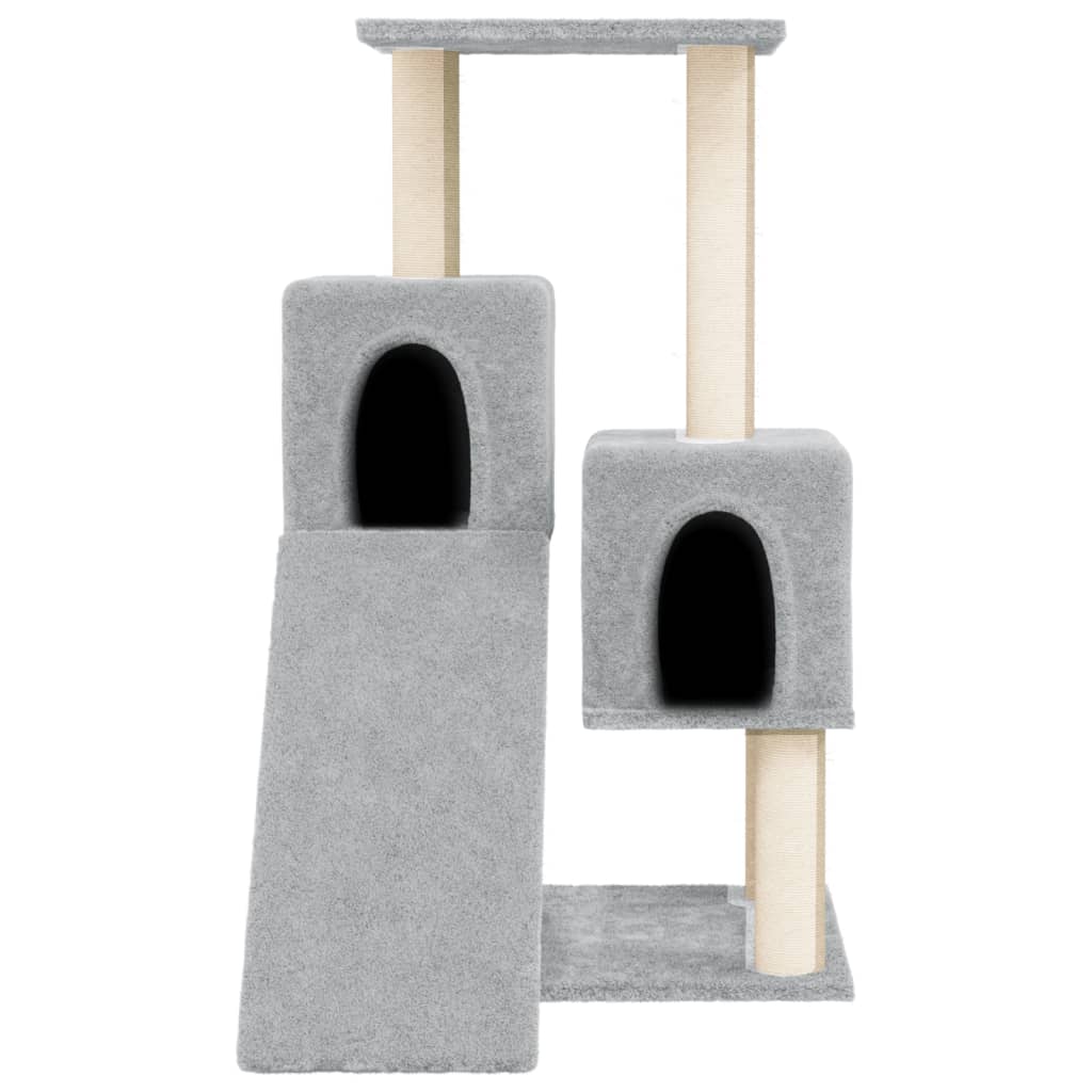 Cat Tree with Sisal Scratching Posts Light Grey 82 cm