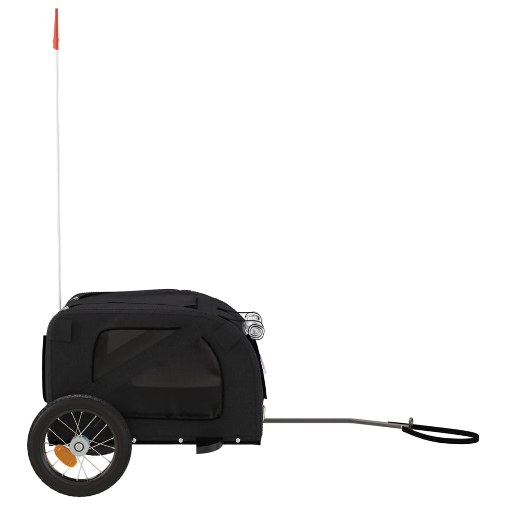 Pet Bike Trailer Black Oxford Fabric and Iron