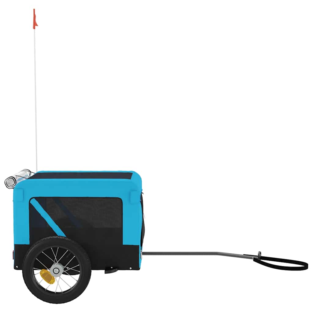 Pet Bike Trailer Blue and Black Oxford Fabric&Iron