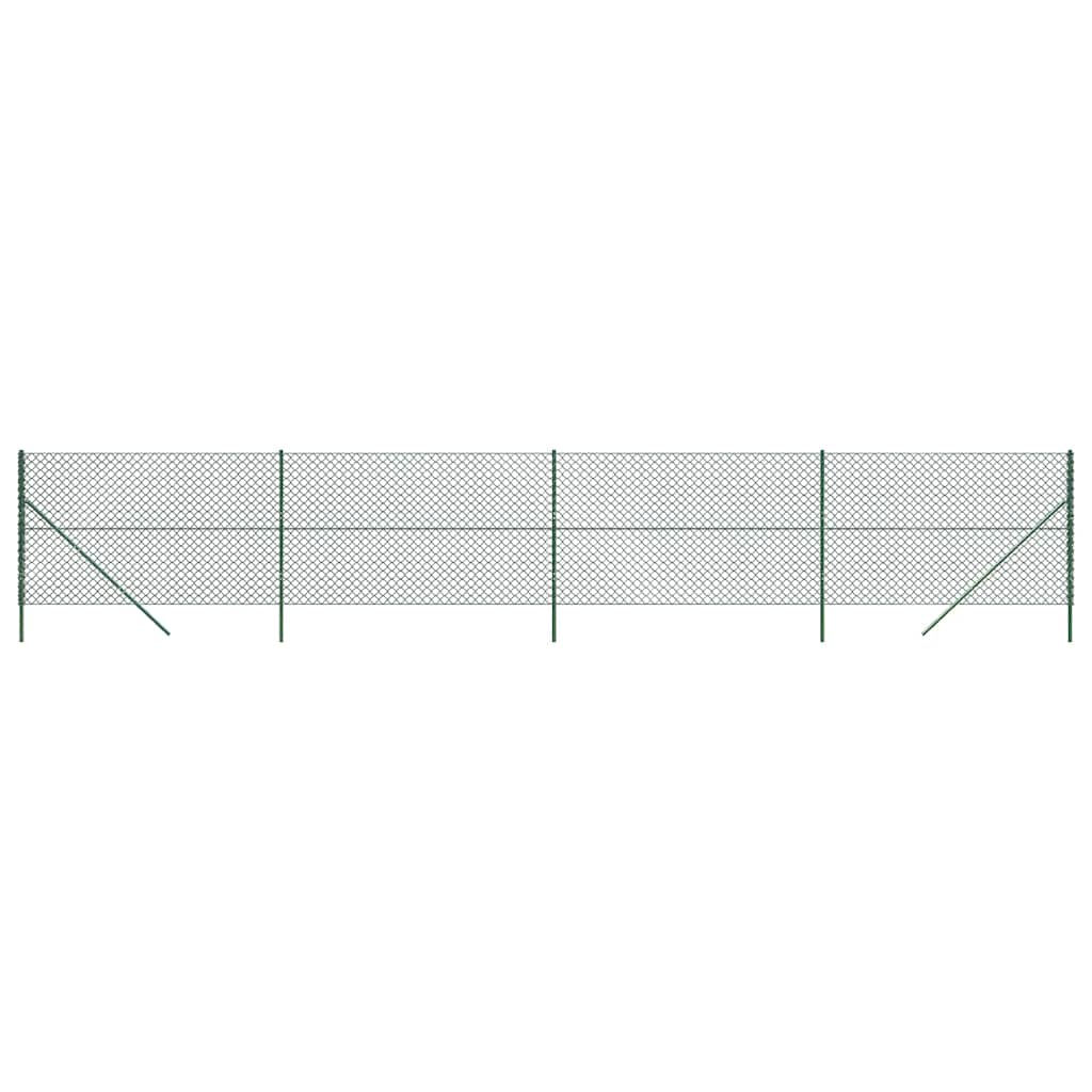 Chain Link Fence Green 1.8x10 m