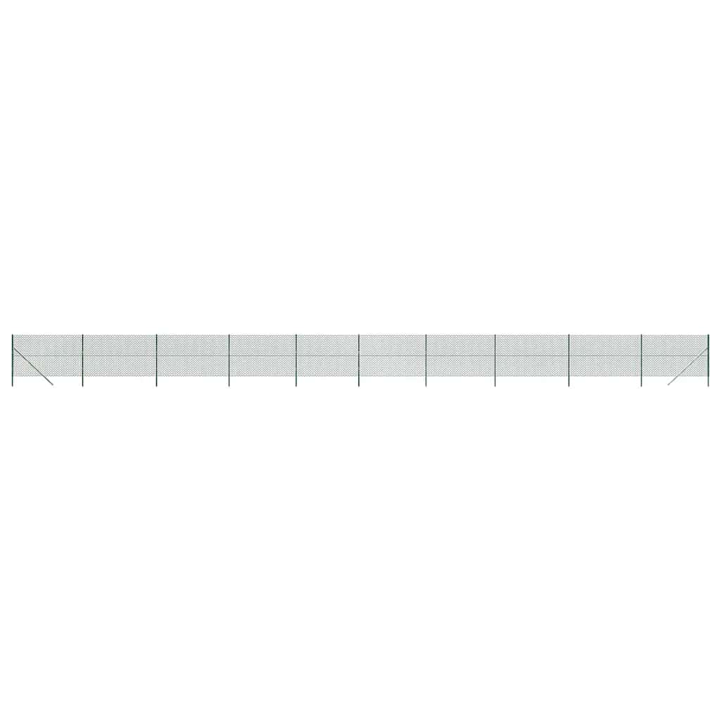 Chain Link Fence Green 1.4x25 m